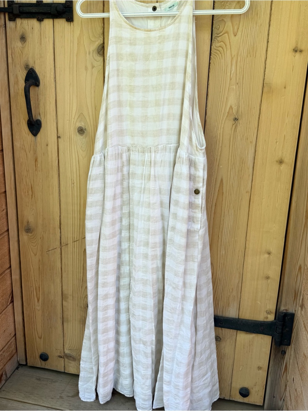 Kimchi Blue- Cream Sleeveless Dress Cottage Core Size Large